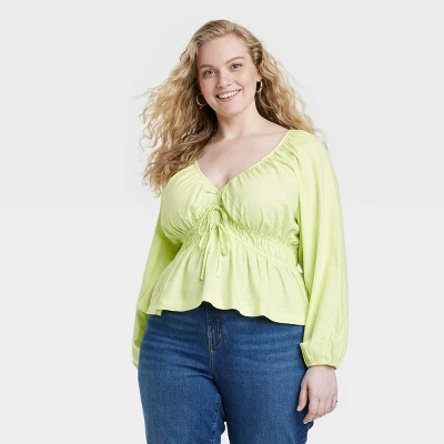 Women's Puff Long Sleeve Tie-Front Blouse - Universal Thread™ Women's Puff Long Sleeve Tie-Front Blouse - Universal Thread™ -Hot Sale Universal Thread Shop GUEST 018eac40 52b4 4aea 95e6 da1bb92dce8f