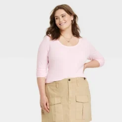 Women's Long Sleeve Ribbed Scoop Neck T-Shirt - Universal Thread™ -Hot Sale Universal Thread Shop GUEST 26280a4e 8c14 45fb b23c e17e526d0a34