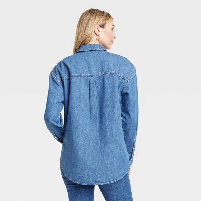 Women's Long Sleeve Oversized Button-Down Shirt - Universal Thread™ Blue Women's Long Sleeve Oversized Button-Down Shirt - Universal Thread™ Blue -Hot Sale Universal Thread Shop GUEST 2628ba9b c315 41eb a4cd a3b7a0b7c157
