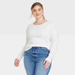 Women's Long Sleeve Shrunken Rib T-Shirt - Universal Thread™ -Hot Sale Universal Thread Shop GUEST 33768c74 4e96 47bb a9a1 9230c6f8e8d7