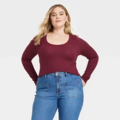 Women's Long Sleeve Ribbed Scoop Neck T-Shirt - Universal Thread™ -Hot Sale Universal Thread Shop GUEST 4faaf608 e5e8 493d 9a34 c840a66a5f91