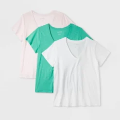 Women's 3pk Fitted V-Neck Short Sleeve T-Shirt - Universal Thread™ -Hot Sale Universal Thread Shop GUEST 5de6f0f4 66cf 45bc 8c32 f218edeeb497