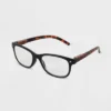 Women's Tortoise Print Gloss Plastic Square Blue Light Filtering Reading Glasses - Universal Thread™ Black 2 Women's Tortoise Print Gloss Plastic Square Blue Light Filtering Reading Glasses - Universal Thread™ Black -Hot Sale Universal Thread Shop GUEST 5e031e3a 2493 4925 83d6 479ecf28818b 1
