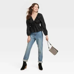 Women's Puff Long Sleeve Tie-Front Blouse - Universal Thread™ 3 Women's Puff Long Sleeve Tie-Front Blouse - Universal Thread™ -Hot Sale Universal Thread Shop GUEST 638cda85 bf0d 4e71 9033 175f096f128d