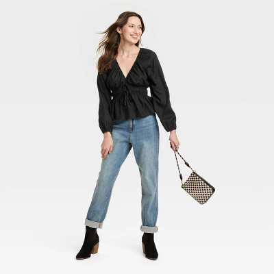 Women's Puff Long Sleeve Tie-Front Blouse - Universal Thread™ Women's Puff Long Sleeve Tie-Front Blouse - Universal Thread™ -Hot Sale Universal Thread Shop GUEST 638cda85 bf0d 4e71 9033 175f096f128d