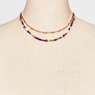 Semi-Precious Aventurine Jasper Lapis Opal Quartz Beaded Necklace Set 3pc - Universal Thread™ Semi-Precious Aventurine Jasper Lapis Opal Quartz Beaded Necklace Set 3pc - Universal Thread™ -Hot Sale Universal Thread Shop GUEST 647d49e7 a3ba 4cb7 bf4e 9bf5acb22eb5