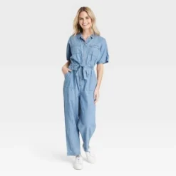 Women's Button-Front Short Sleeve Boilersuit - Universal Thread™ Indigo 4 Women's Button-Front Short Sleeve Boilersuit - Universal Thread™ Indigo -Hot Sale Universal Thread Shop GUEST 7ade1262 7338 4ed6 a7a9 37a00844e93a