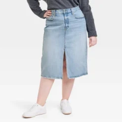 Women's High-Rise Denim Midi Skirt - Universal Thread™ -Hot Sale Universal Thread Shop GUEST 843c2e90 0646 46f2 b841 f21047ea522a