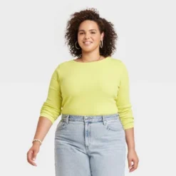 Women's Long Sleeve Shrunken Rib T-Shirt - Universal Thread™ -Hot Sale Universal Thread Shop GUEST 8d4aaafa fb37 4e02 bd0e 49e527401280