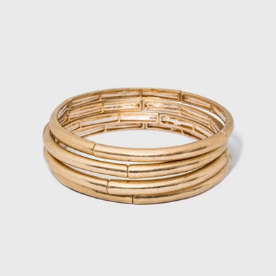 Smooth Bar Stretch Bangle Bracelet Set 4ct - Universal Thread™ Gold Smooth Bar Stretch Bangle Bracelet Set 4ct - Universal Thread™ Gold -Hot Sale Universal Thread Shop GUEST 8d960933 ff83 4411 8a8c 17662268754b