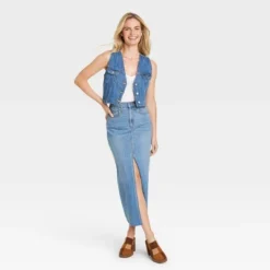 Women's High-Rise Denim Maxi Skirt - Universal Thread™ Medium Wash -Hot Sale Universal Thread Shop GUEST 92a090b2 2f95 45f1 bd3f a98f77f47e2e