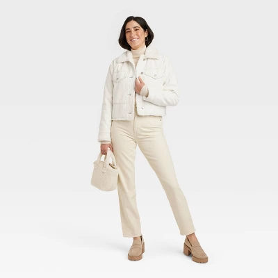 Women's Faux Fur Lined Trucker Jacket - Universal Thread™ Ivory Women's Faux Fur Lined Trucker Jacket - Universal Thread™ Ivory -Hot Sale Universal Thread Shop GUEST a25a5b1f 4321 4611 a49a 8db49189cf31