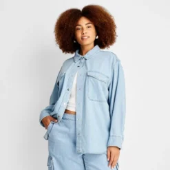 Women's Oversized Long Sleeve Collared Button-Down Denim Shirt - Universal Thread™ Light Wash 5 Women's Oversized Long Sleeve Collared Button-Down Denim Shirt - Universal Thread™ Light Wash -Hot Sale Universal Thread Shop GUEST a3079d61 10a8 40a8 baf3 ade58bbffd30