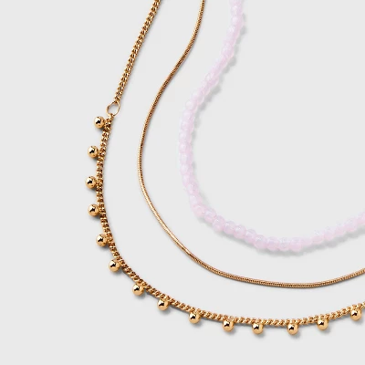 Pink Seedbead and Station Necklace Set 3pc - Universal Thread™ Gold Pink Seedbead And Station Necklace Set 3pc - Universal Thread™ Gold -Hot Sale Universal Thread Shop GUEST aa75d548 f8bf 4728 802a 01984fe07162