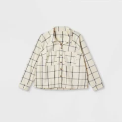 Women's Long Sleeve Adaptive Flannel Faux Button-Down Hook And Loop Shirt - Universal Thread™ -Hot Sale Universal Thread Shop GUEST b32ff696 6da4 4db8 9859 1c330cb34b2f