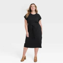 Women's Short Sleeve Knit Wrap Midi Dress - Universal Thread™ -Hot Sale Universal Thread Shop GUEST b997f206 1079 4ce3 82c8 3bac79a6ff1b