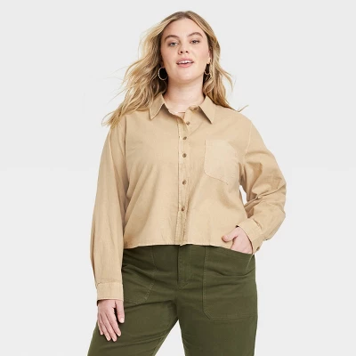 Women's Long Sleeve Button-Down Cropped Shirt - Universal Thread™ Women's Long Sleeve Button-Down Cropped Shirt - Universal Thread™ -Hot Sale Universal Thread Shop GUEST bbc0f3c5 9e21 4a74 9386 c229b0a5b4ac