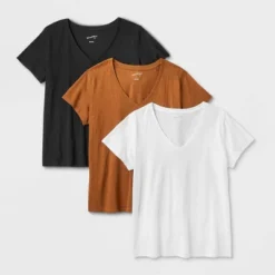 Women's 3pk Fitted V-Neck Short Sleeve T-Shirt - Universal Thread™ -Hot Sale Universal Thread Shop GUEST bf56bea9 ea3a 4b86 839d 0cab582e8274