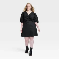 Women's Elbow Puff Sleeve Ruched Mini Dress - Universal Thread™ -Hot Sale Universal Thread Shop GUEST c0b63799 b25b 425d 9c98 b19acefc49fd