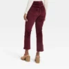 Women's High-Rise Corduroy Bootcut Jeans - Universal Thread™ Burgundy
