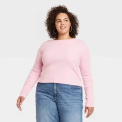 Women's Long Sleeve Shrunken Rib T-Shirt - Universal Thread™ -Hot Sale Universal Thread Shop GUEST c840fbd2 23d6 401c 8d67 425d8c7a4e41