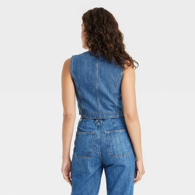 Women's Denim Vest - Universal Thread™ Blue Denim Women's Denim Vest - Universal Thread™ Blue Denim -Hot Sale Universal Thread Shop GUEST ca5a822b 461f 466a 96b1 9501626b077a