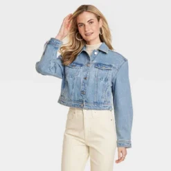 Women's Cropped Denim Jacket - Universal Thread™ Medium Wash -Hot Sale Universal Thread Shop GUEST ce3ced63 7883 4f8d a5a4 52316b57d8bd