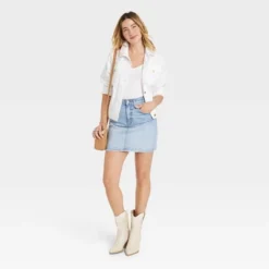 Women's High-Rise Denim Mini Skirt - Universal Thread™ Light Wash -Hot Sale Universal Thread Shop GUEST d48c2677 0cb8 4a1a bd58 58e82b2d970c