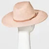 Wide Brim Felt Fedora Hat - Universal Thread™ Taupe