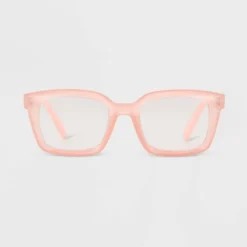 Women's Shiny Plastic Rectangle Blue Light Filtering Reading Glasses - Universal Thread™ Rose Pink -Hot Sale Universal Thread Shop GUEST e28a59fa 3da7 4e8b 9151 fd721508b55c