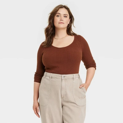 Women's Shrunken Rib Scoop Neck Pullover Sweater - Universal Thread™ Women's Shrunken Rib Scoop Neck Pullover Sweater - Universal Thread™ -Hot Sale Universal Thread Shop GUEST e309cd45 951f 49be 9b02 1b3e38be45d2