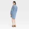 Women's Long Sleeve Denim Mini Shirtdress - Universal Thread™ Blue -Hot Sale Universal Thread Shop GUEST e836b7ac 9e42 4ab7 85e2 ab0ebe8caa79