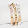 Semi-Precious White Howlite & Sunstone Stretch Multi-Strand Bracelet Set - Universal Thread™ Worn Gold -Hot Sale Universal Thread Shop GUEST e91b51d7 2bbf 46c5 8e50 51407026263f