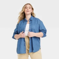 Women's Long Sleeve Oversized Button-Down Shirt - Universal Thread™ Blue 4 Women's Long Sleeve Oversized Button-Down Shirt - Universal Thread™ Blue -Hot Sale Universal Thread Shop GUEST ea2bb57c bb96 4783 b2b6 048028b7475f