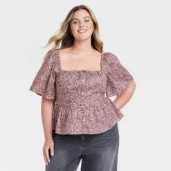 Women's Flutter Short Sleeve Corset Blouse - Universal Thread™ 4 Women's Flutter Short Sleeve Corset Blouse - Universal Thread™ -Hot Sale Universal Thread Shop GUEST ee761470 ab14 4682 8e3d a1391a23dc5f