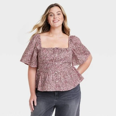 Women's Flutter Short Sleeve Corset Blouse - Universal Thread™ Women's Flutter Short Sleeve Corset Blouse - Universal Thread™ -Hot Sale Universal Thread Shop GUEST ee761470 ab14 4682 8e3d a1391a23dc5f