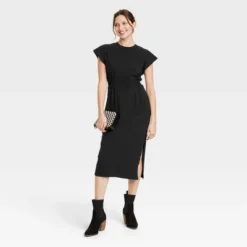 Women's Short Sleeve Knit Wrap Midi Dress - Universal Thread™ -Hot Sale Universal Thread Shop GUEST f4c66fdf 716a 4eec a9ea 147e52e6f045