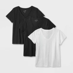 Women's 3pk Fitted V-Neck Short Sleeve T-Shirt - Universal Thread™ -Hot Sale Universal Thread Shop GUEST fba90a64 b229 41a9 aaeb 292e6797cf00